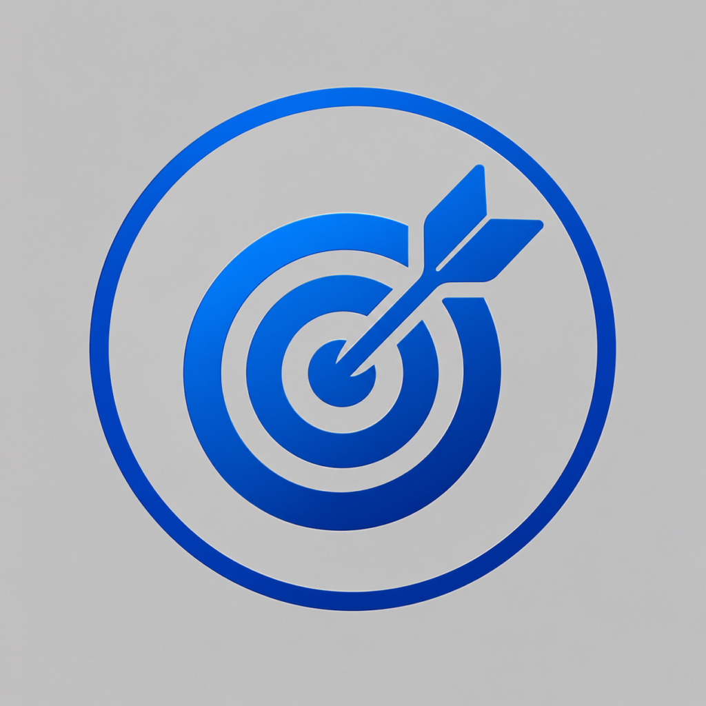 blue target mission badge