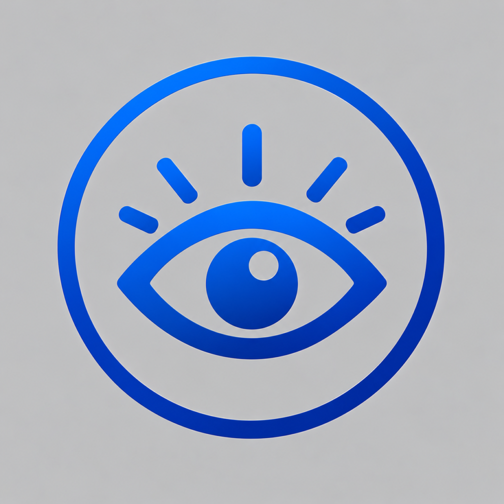 blue vision eye badge